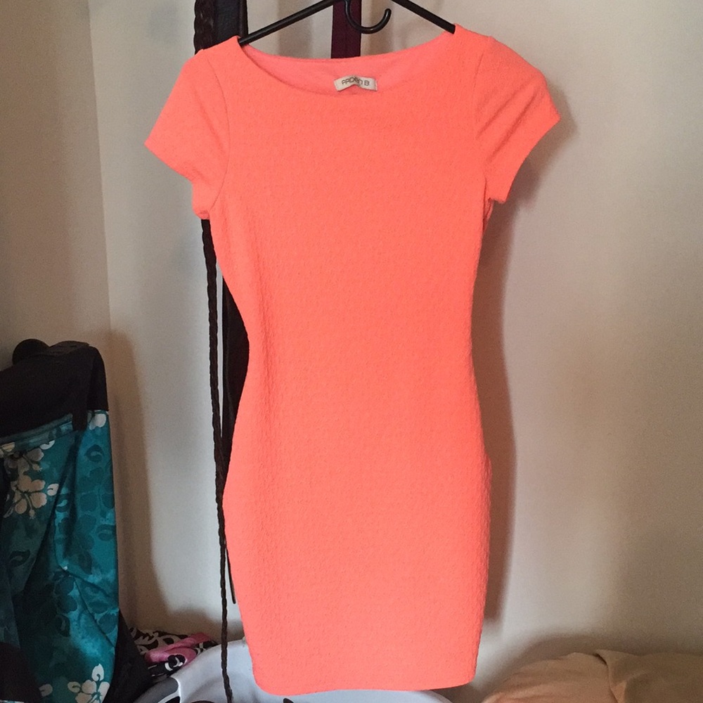Gorgeous bright coral pink dress